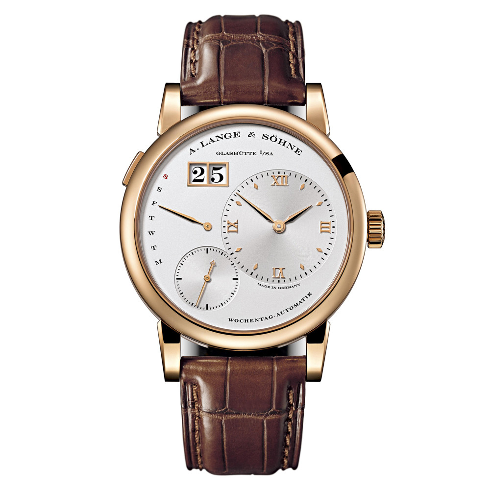 A Lange&Sohne Lange 1 Daymatic Silver Dial 18kt Rose Gold Reloj para hombre 320.032 Reloj