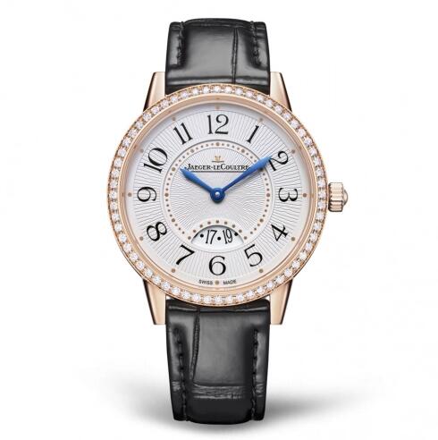 Jaeger-LeCoultre Rendez-Vous Fecha Mediano Cuarzo Rosa Oro Diamante 3472530 Reloj