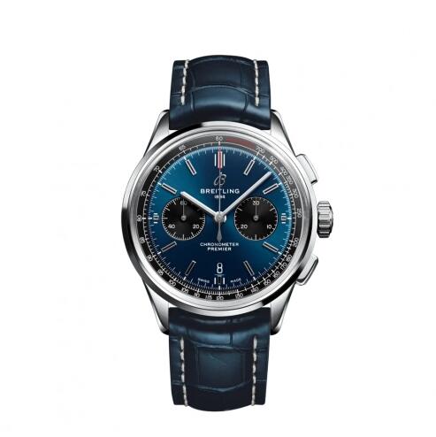 Breitling Premier B01 Cronografo 42 Acero inoxidable Esfera azul AB0118221C1P1 Reloj