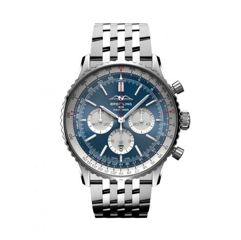 Breitling Navitimer B01 Cronografo 46 Acero inoxidable Esfera azul AB0137211C1A1 Reloj