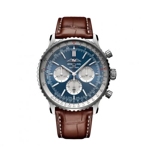 Breitling Navitimer B01 Cronografo 46 Acero inoxidable Esfera azul AB0137211C1P1 Reloj