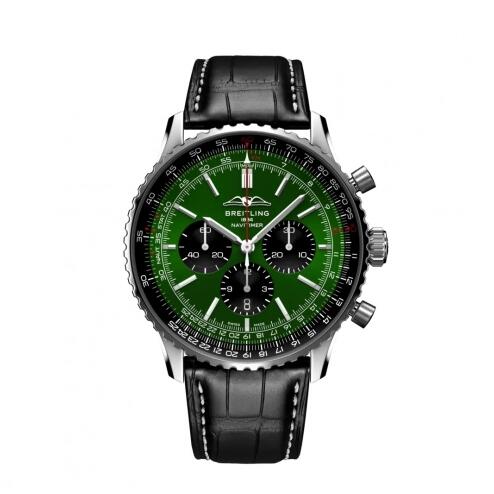 Breitling Navitimer B01 Cronografo 46 Acero inoxidable Esfera verde AB0137241L1P1 Reloj