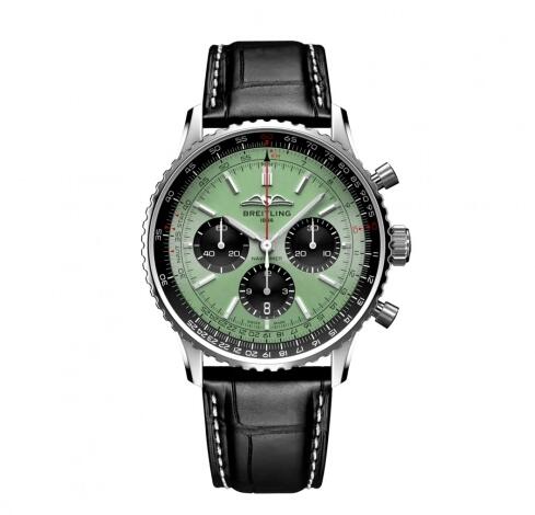 Breitling Navitimer B01 Cronografo 43 Acero inoxidable Verde menta AB0138241L1P1 Reloj