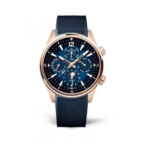 Jaeger-LeCoultre Polaris Calendario perpetuo Oro rosa Esfera azul Q9082680 Reloj