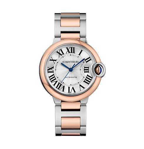 Cartier Ballon Bleu 36 mm Acero inoxidable y oro rosa Unisex W2BB0033 Reloj