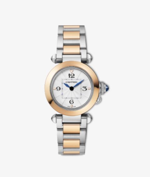 Cartier Pasha 30 mm Acero inoxidable y oro rosa mujer W2PA0007 Reloj