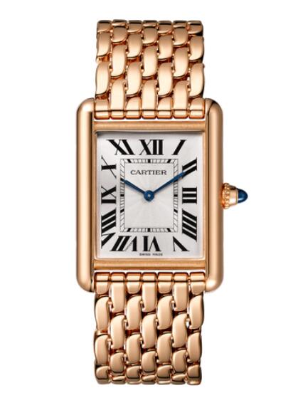 Cartier Tank Louis Large Cuerda manual oro rosa plata marcar Senoras WGTA0024 Reloj