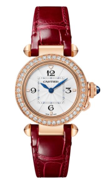 Cartier Pasha 30 mm Oro rosa y diamantes mujer WJPA0017 Reloj