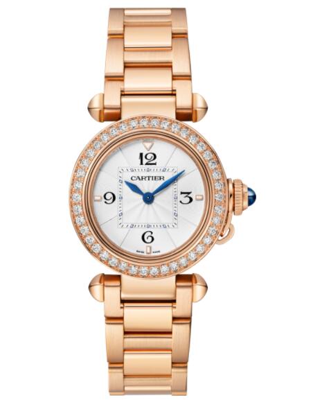 Cartier Pasha 30 mm Oro rosa y diamantes mujer WJPA0018 Reloj