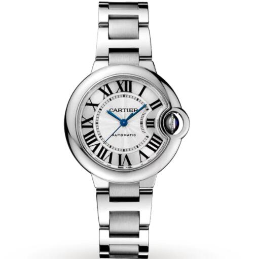 Cartier Ballon Bleu Acero inoxidable Esfera plateada 33 mm Cuarzo WJBB044 Reloj