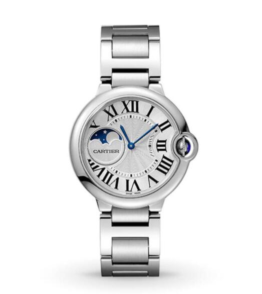 Cartier Ballon Bleu Fase lunar 37 mm Acero inoxidable Unisex WSBB0050 Reloj