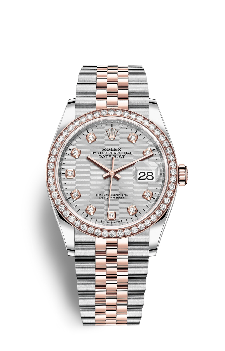 Rolex Datejust 36 Oystersteel Oro Everose y diamantes M126281RBR-0027 Reloj