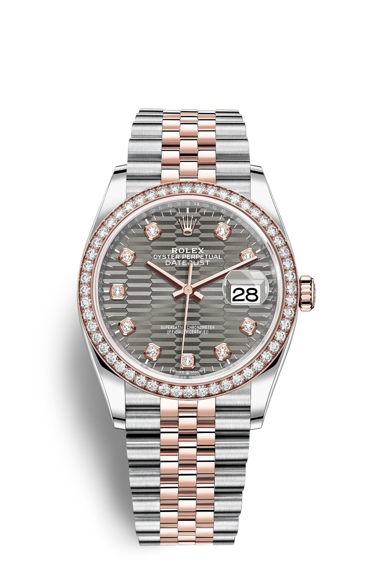 Rolex Datejust 36 Oystersteel Oro Everose y Diamantes M126281RBR-0029 Reloj