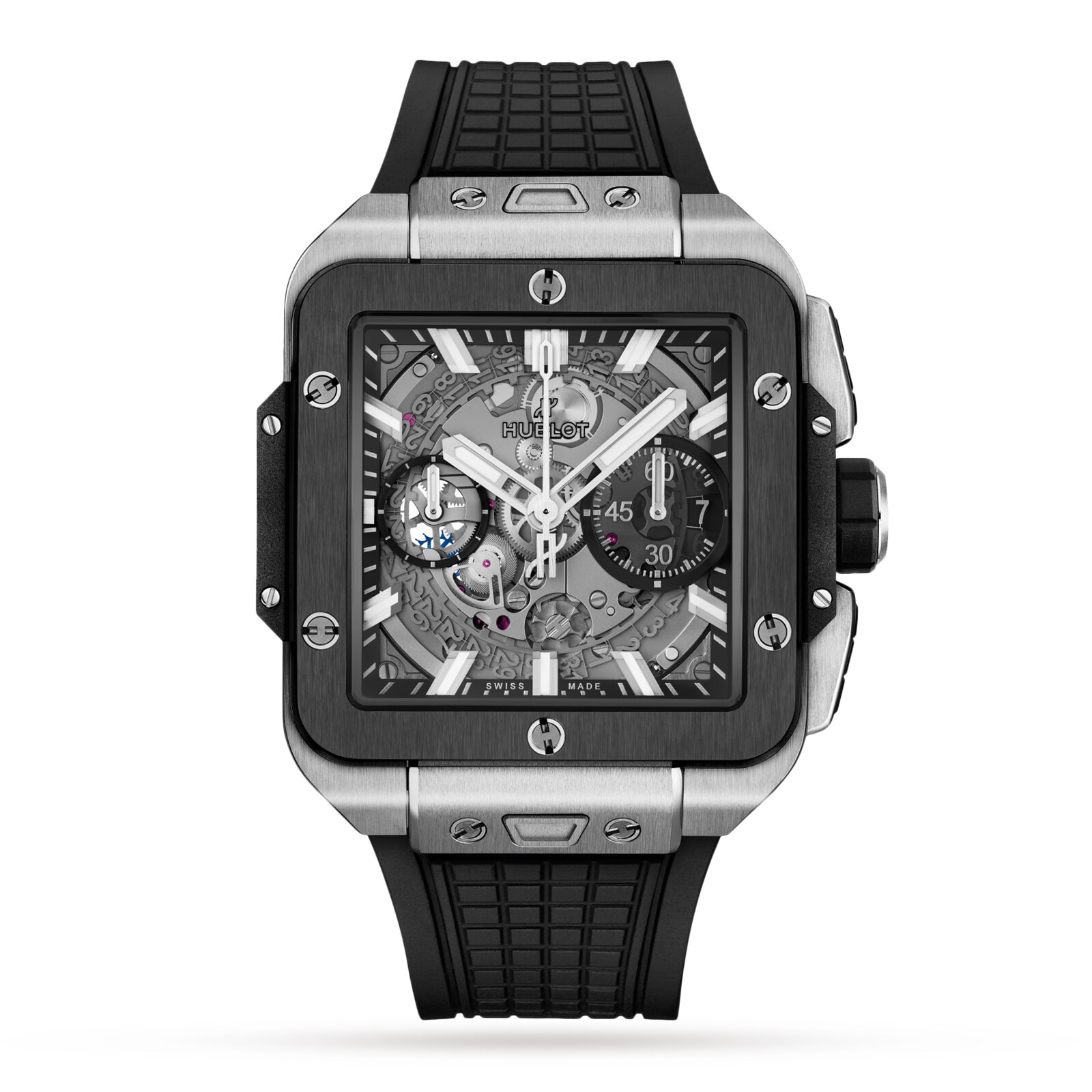 Reloj Hublot Square Bang Unico Titanitum Ceramica 42 mm para hombre 821.NM.0170.RX
