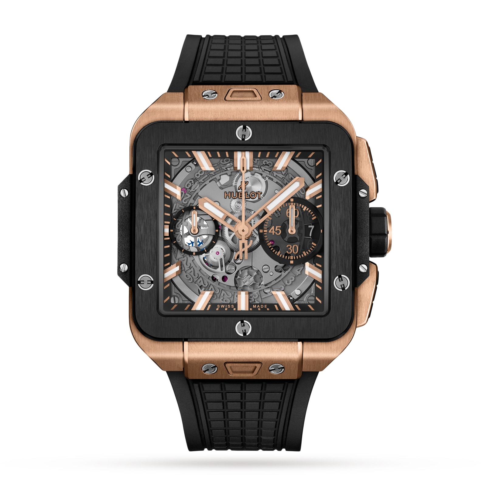 Reloj Hublot Square Bang Unico King Gold Ceramic 42mm para hombre 821.OM.0180.RX