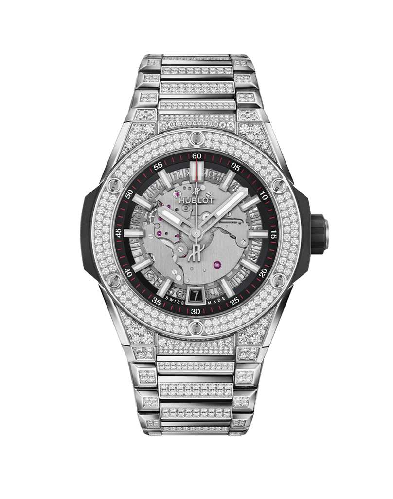Reloj Hublot Big Bang Integrated Time Only 40 mm - Pave de titanio 456.NX.0170.NX.3704