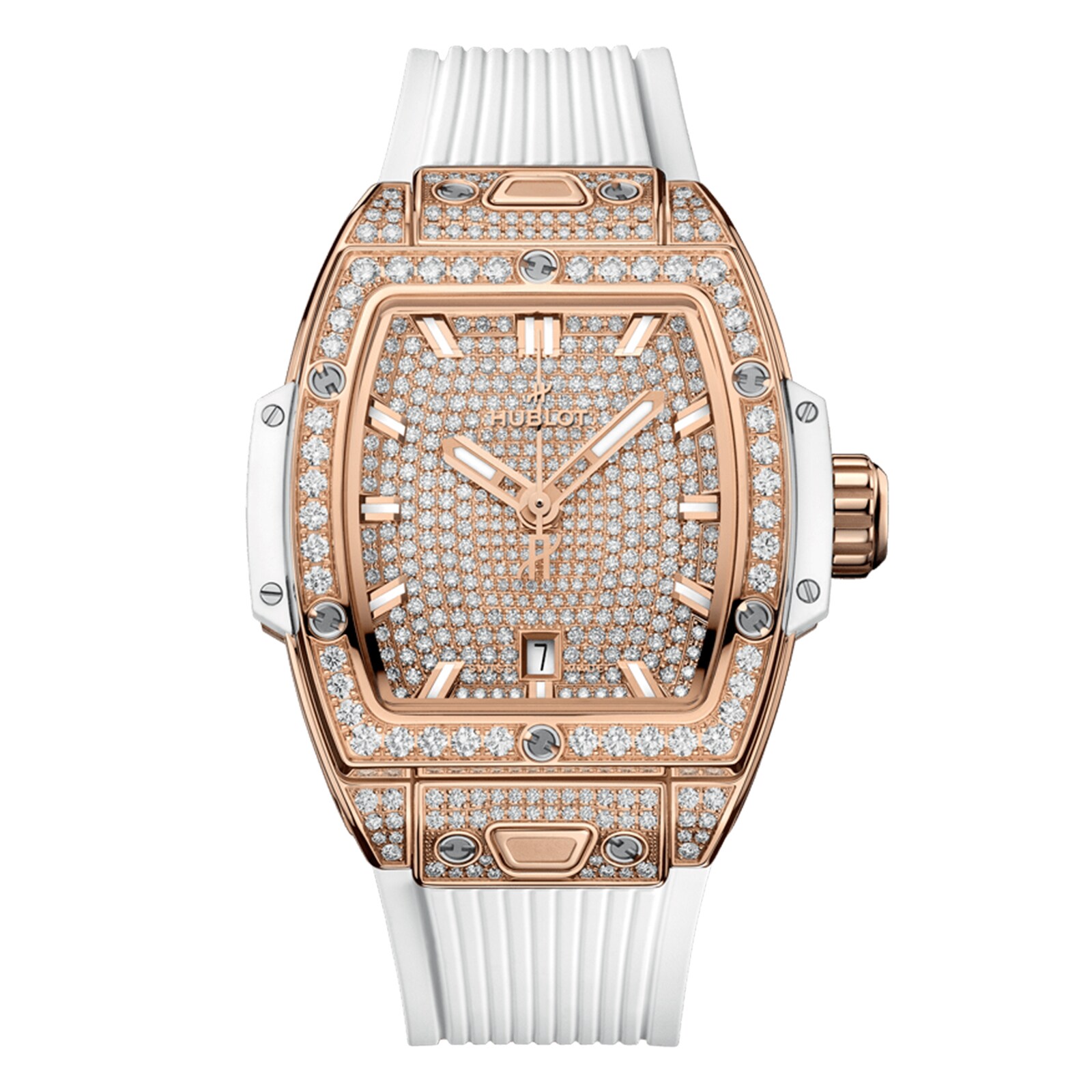 Reloj Hublot Spirit Of Big Bang King Oro Blanco Full Pave 32mm unisex 682.OE.9000.RW.1604