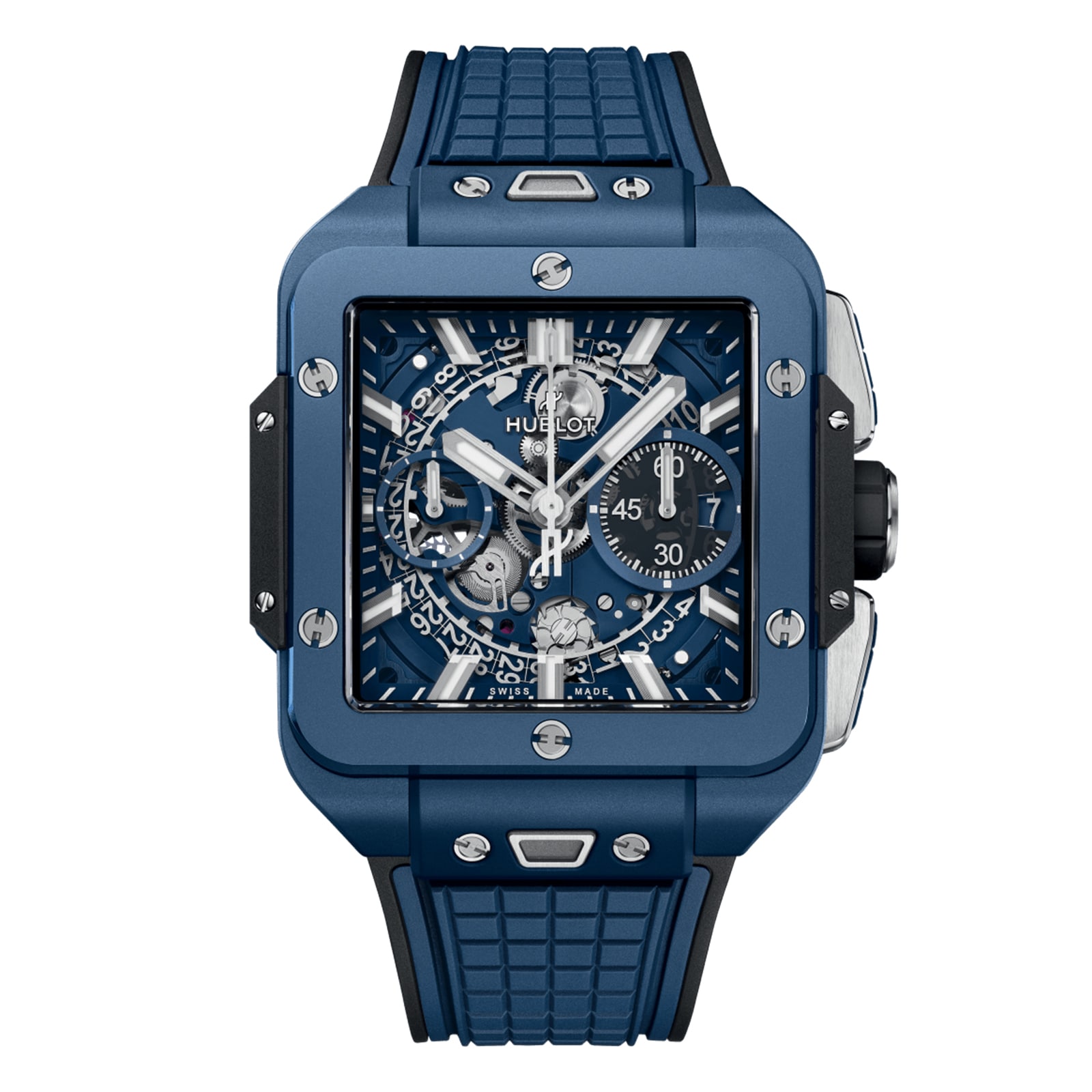 Reloj Hublot Square Bang Unico para hombre de ceramica azul de 42 mm 821.EX.5170.RX