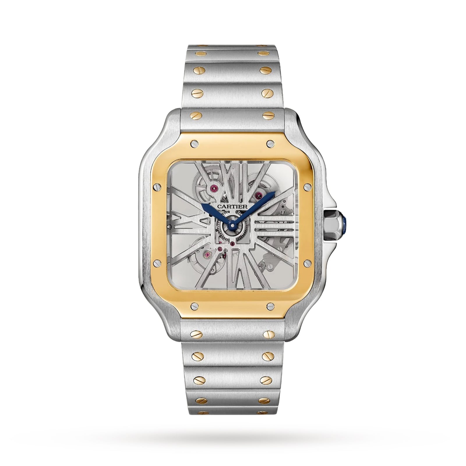 Reloj Cartier Santos De Cartier Grande Cuerda manual Caja de acero Oro amarillo WHSA0019