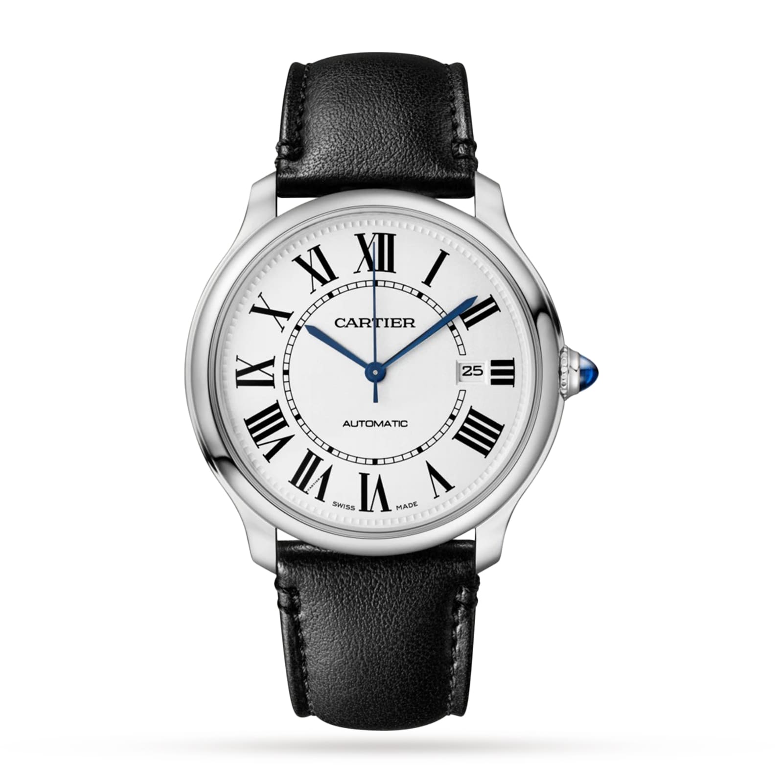Reloj Cartier Ronde Must De Cartier Movimiento mecanico de 40 mm con cuerda automatica de acero WSRN0032