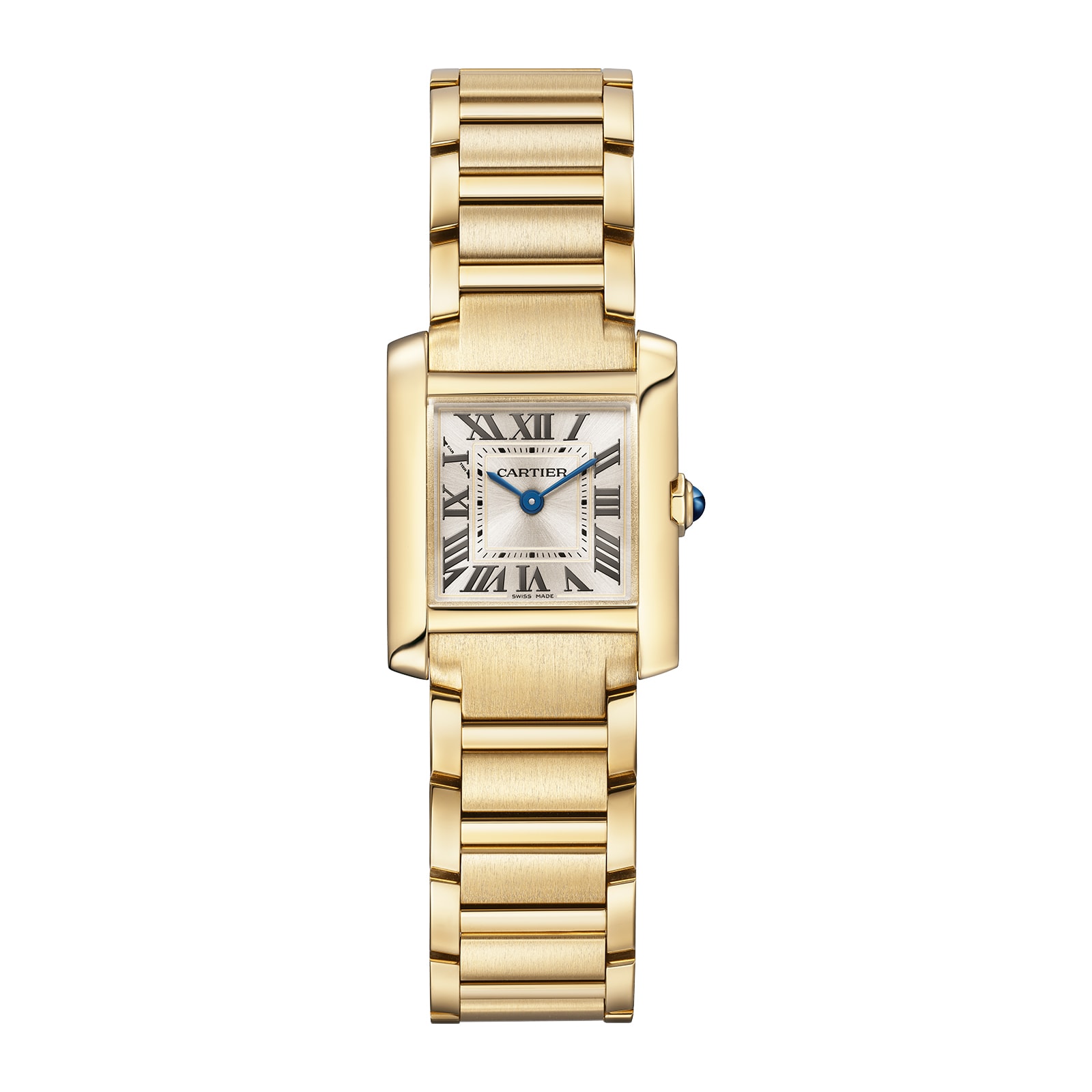 Reloj Cartier Tank Tank Francaise Pequeno Movimiento de Cuarzo Oro Amarillo WGTA0114