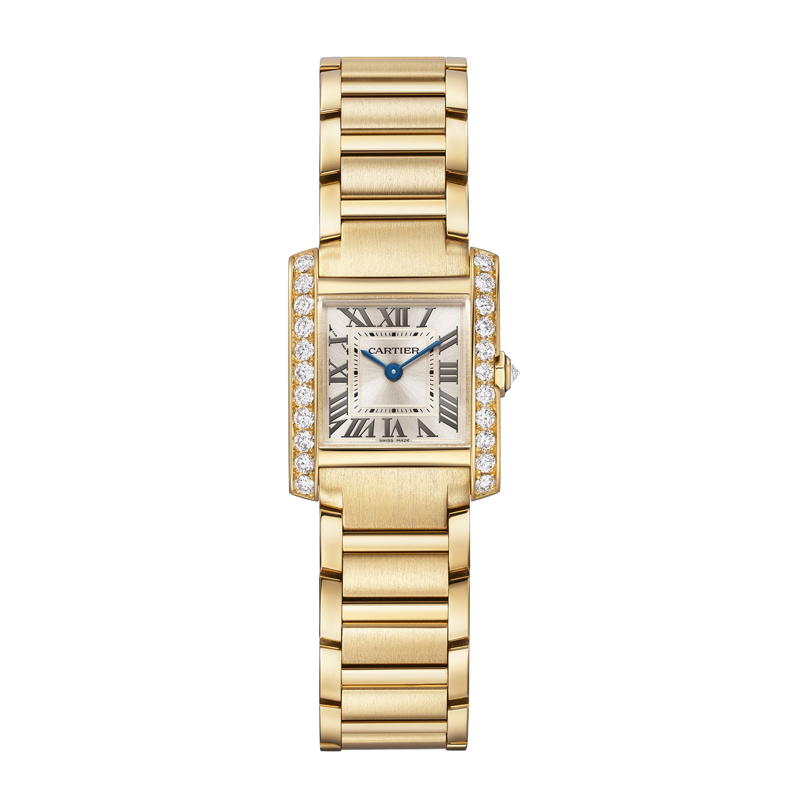 Reloj Cartier Tank Tank Francaise Movimiento de cuarzo pequeno Oro amarillo Diamantes WJTA0039