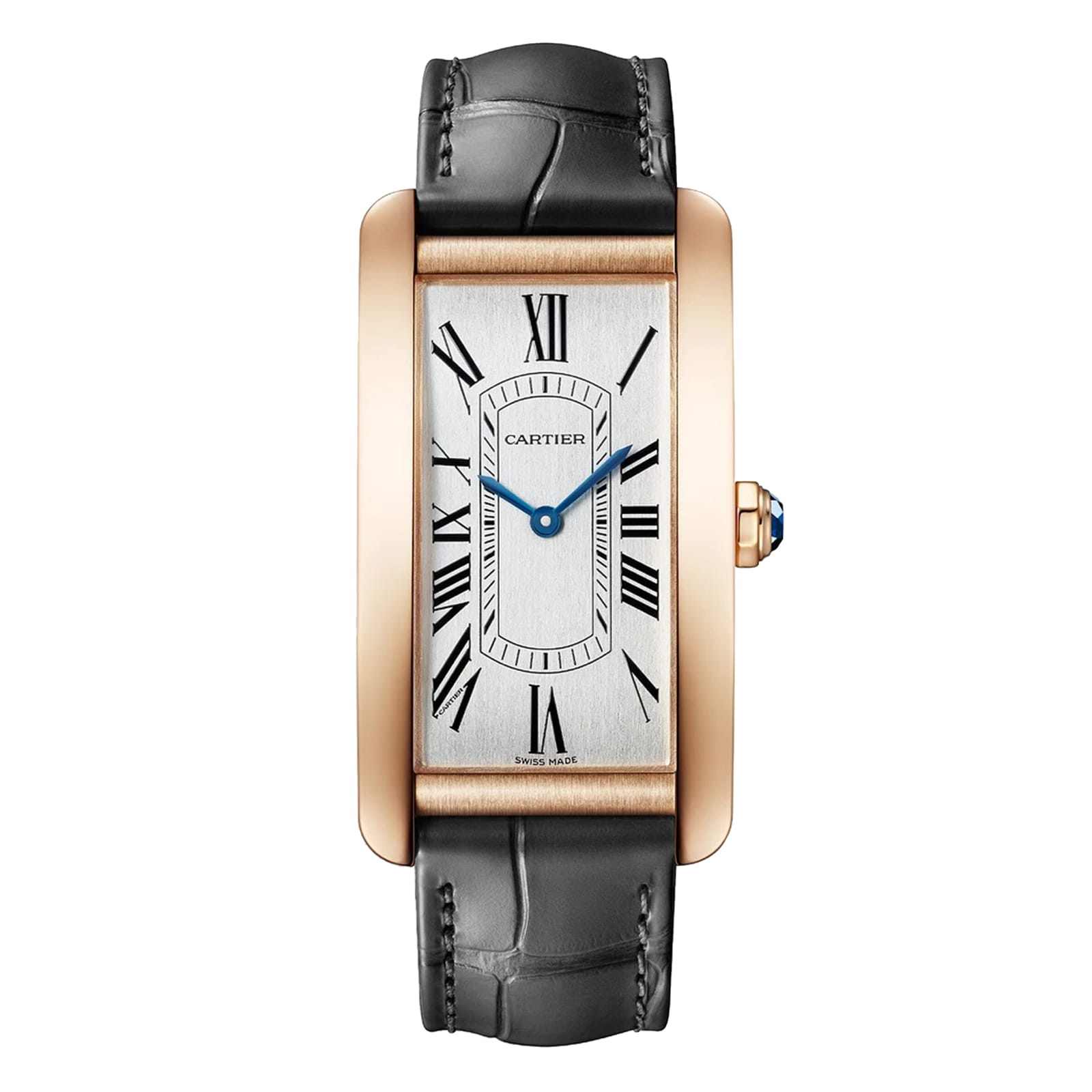 Reloj Cartier Tank Americaine Movimiento automatico grande Cuero en oro rosa WGTA0134