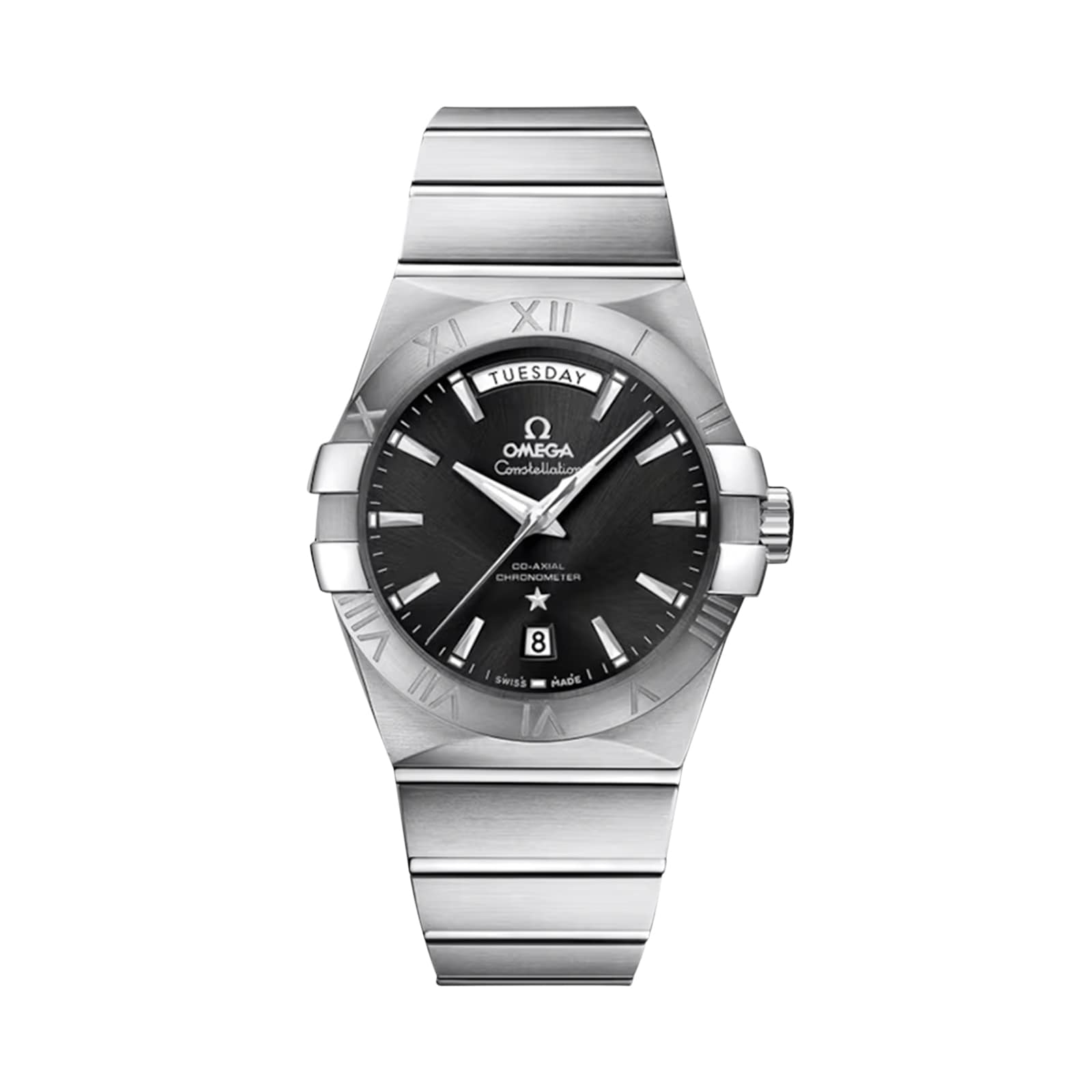 Reloj Omega Constellation de 38 mm para hombre negro O12310382201001