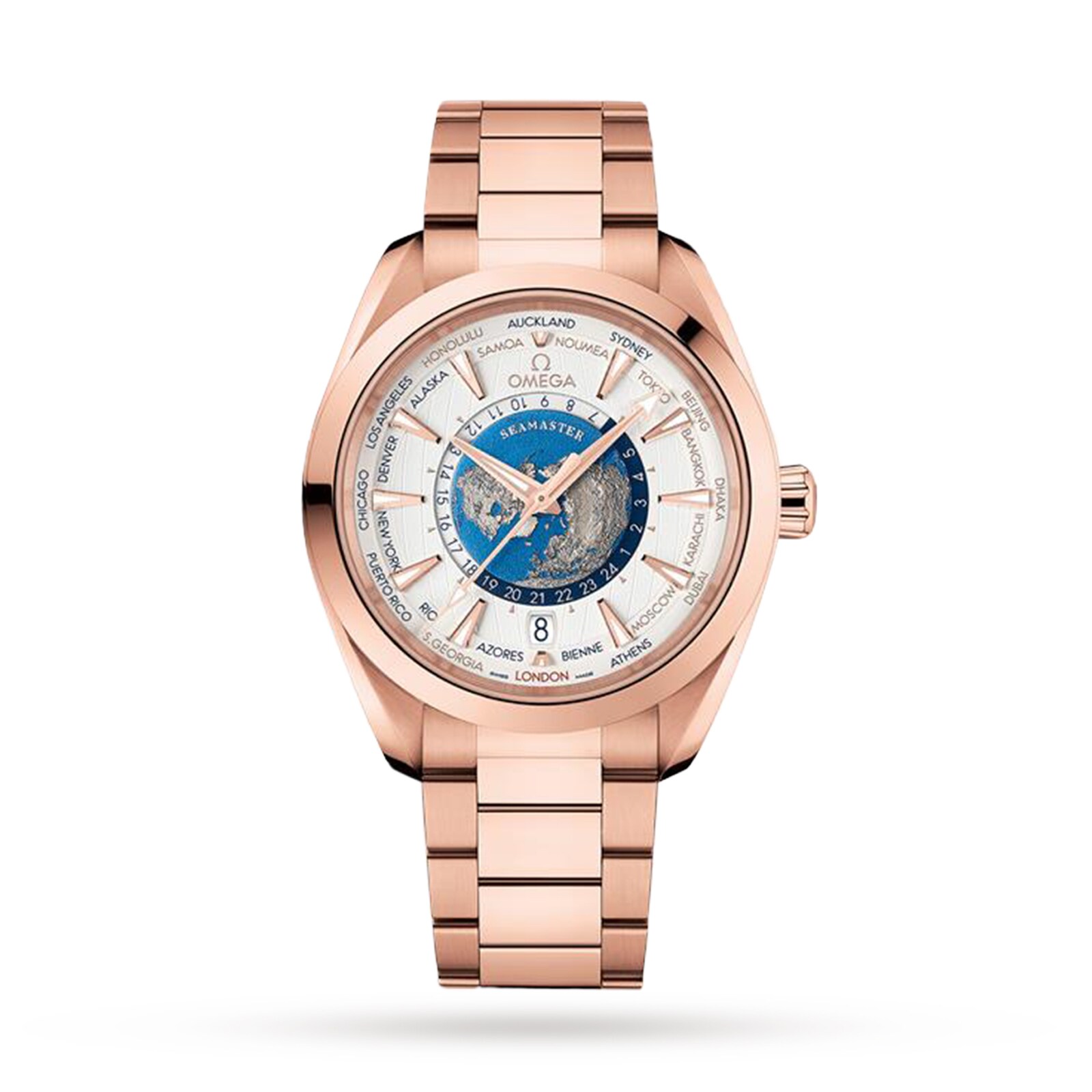 Reloj Omega Seamaster Aqua Terra 150M Co-Axial Master Cronometro Gmt Worldtimer 43mm O22050432202001