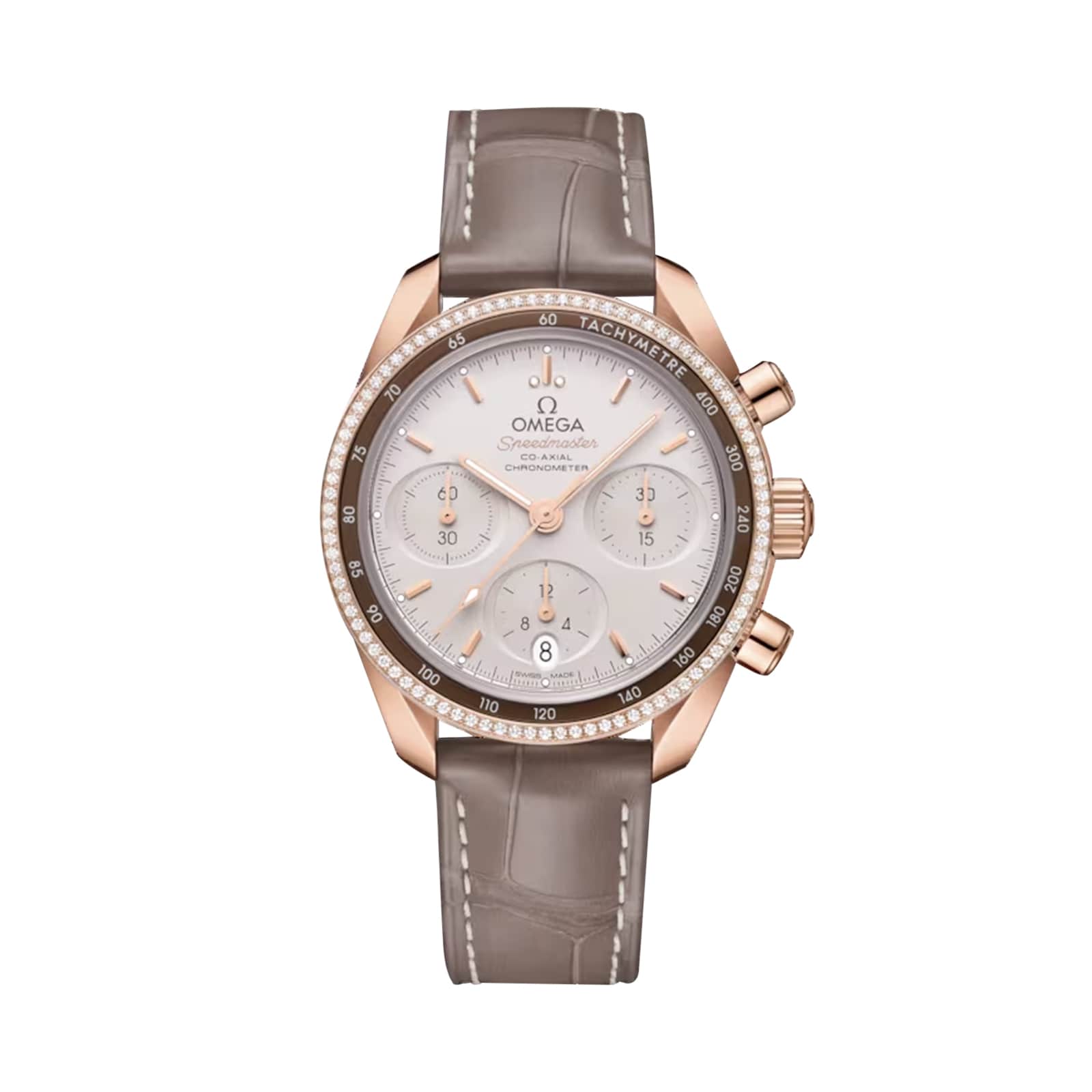 Reloj Omega Speedmaster de 38 mm para mujer color beige O32468385002003