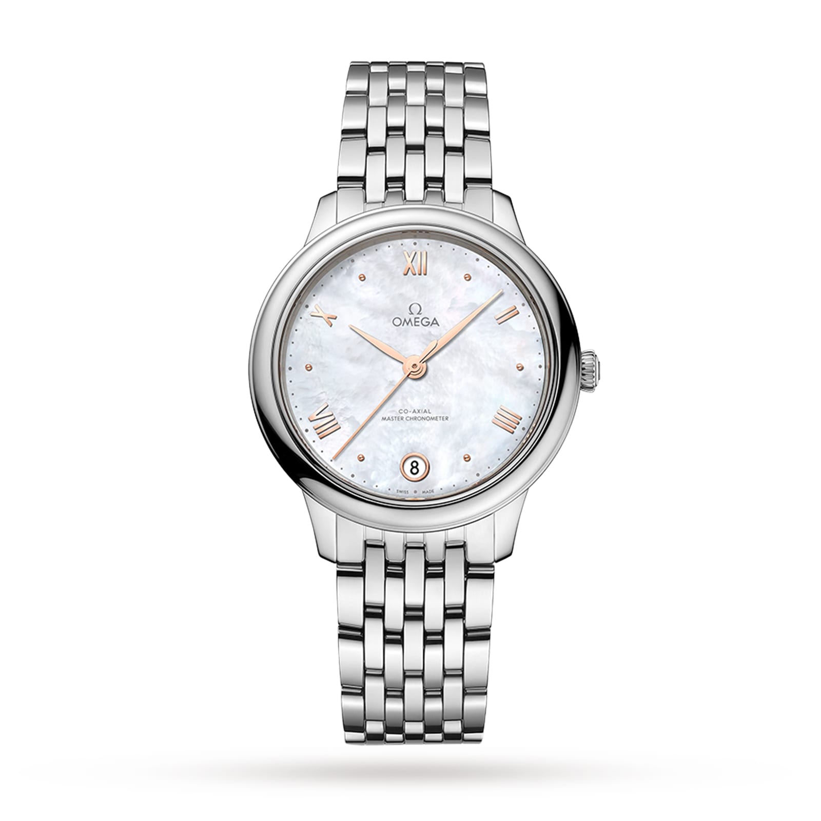 Reloj Omega De Ville Prestige Co-Axial Master Chronometer 34 mm para mujer Madreperla O43410342005001