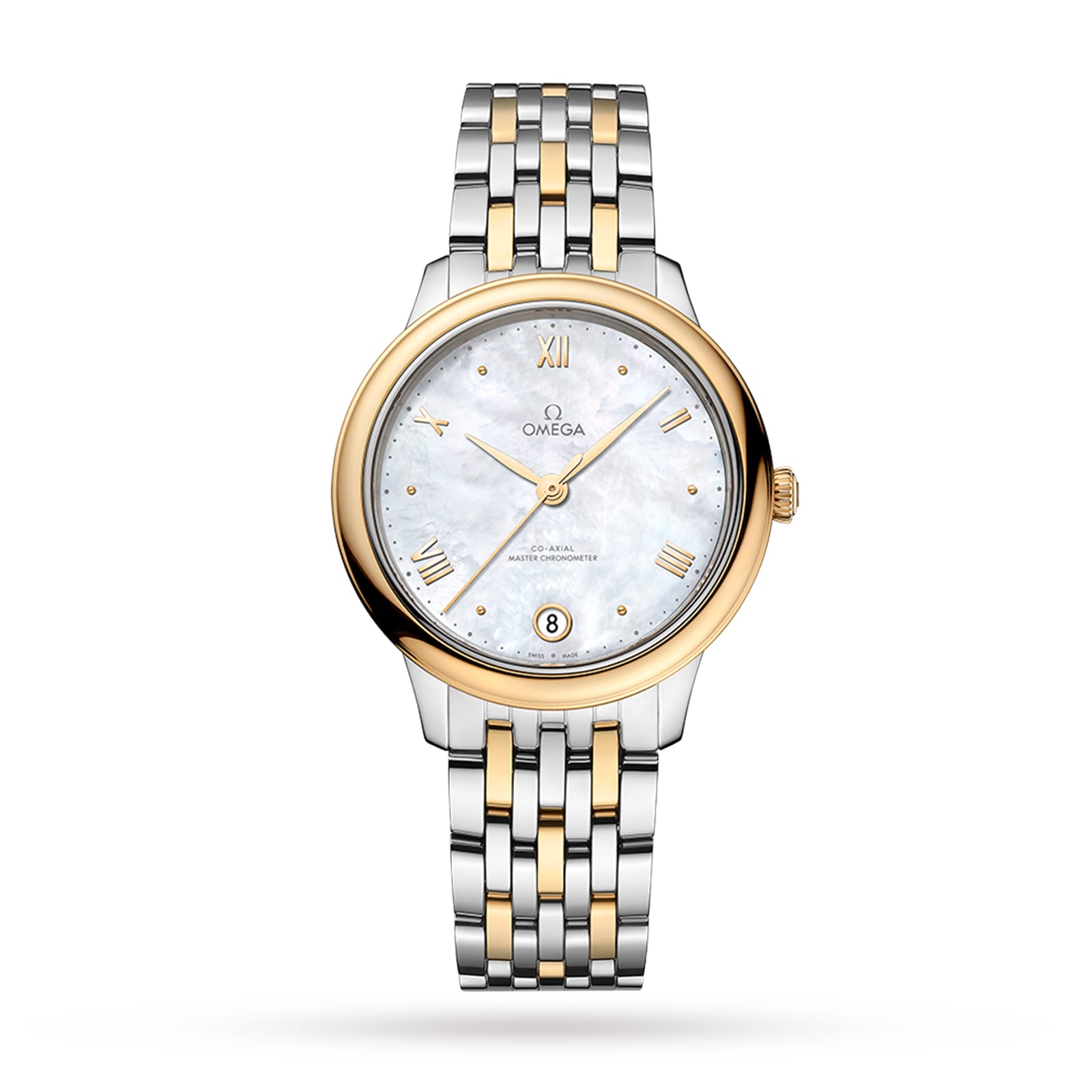 Reloj Omega De Ville Prestige Co-Axial Master Chronometer de 34 mm para mujer, color blanco O43420342005002