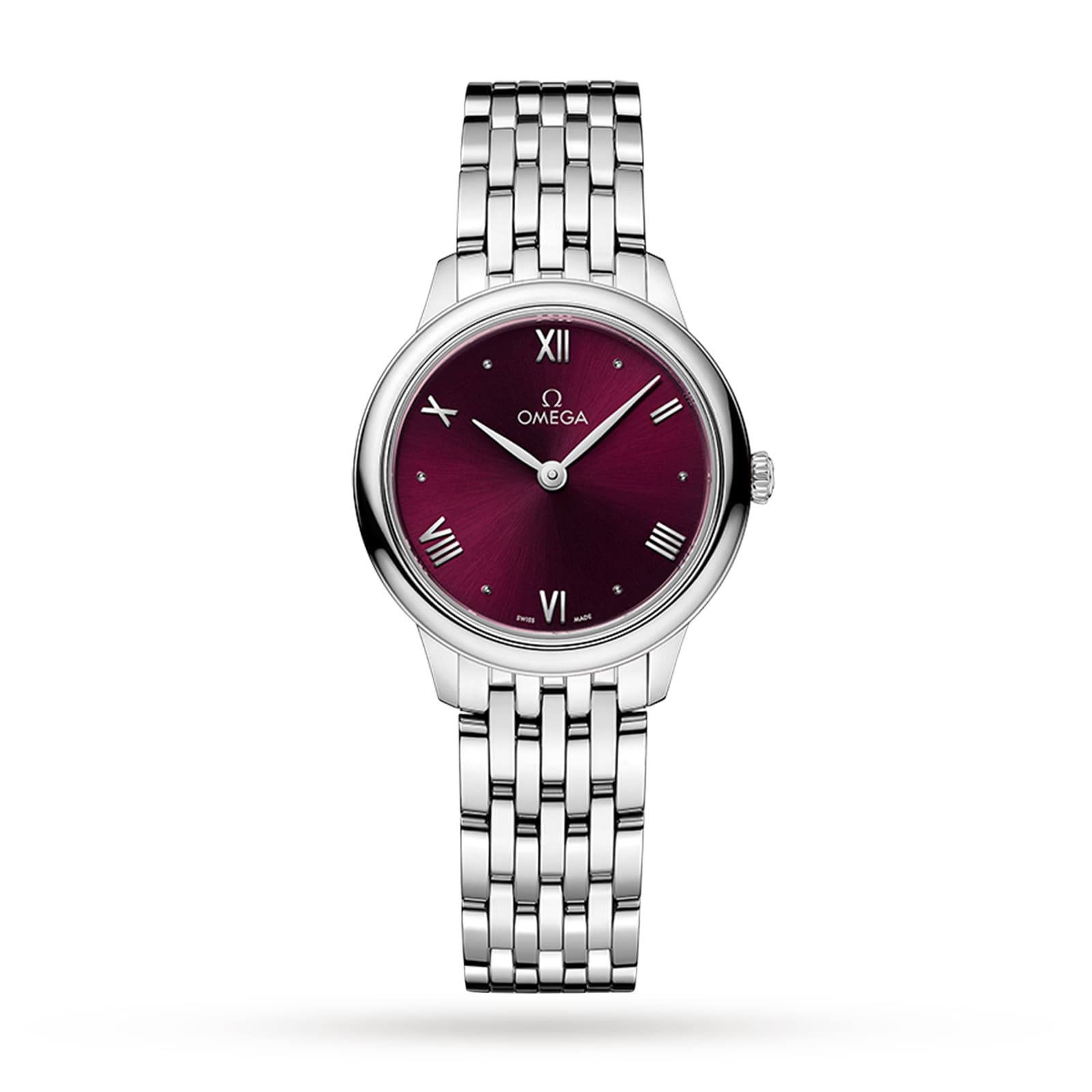 Reloj Omega De Ville Prestige de cuarzo para mujer de 27,5 mm, rojo O43410286011001