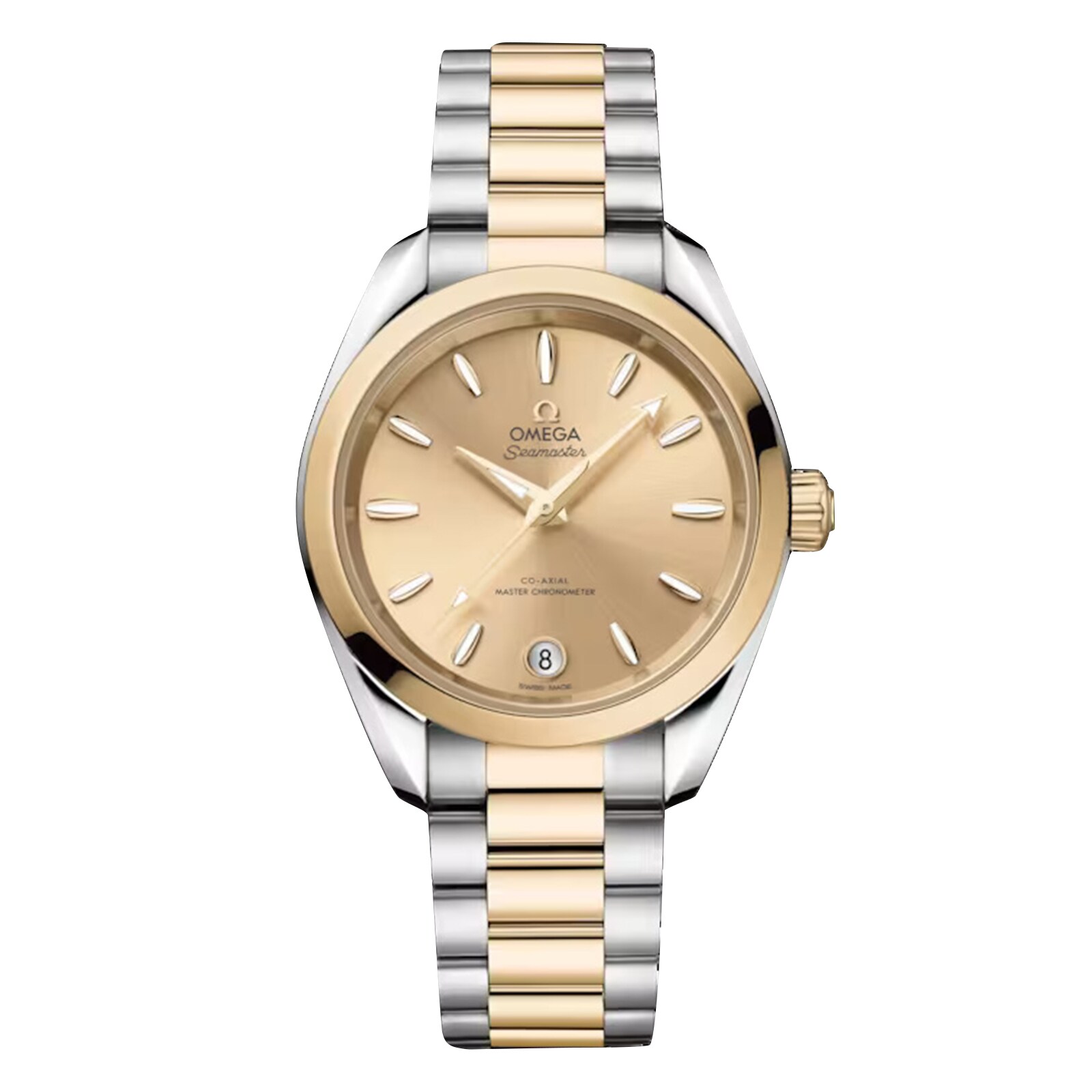 Reloj Omega Seamaster Aqua Terra Shades de 34 mm para mujer, amarillo, O22020342008001