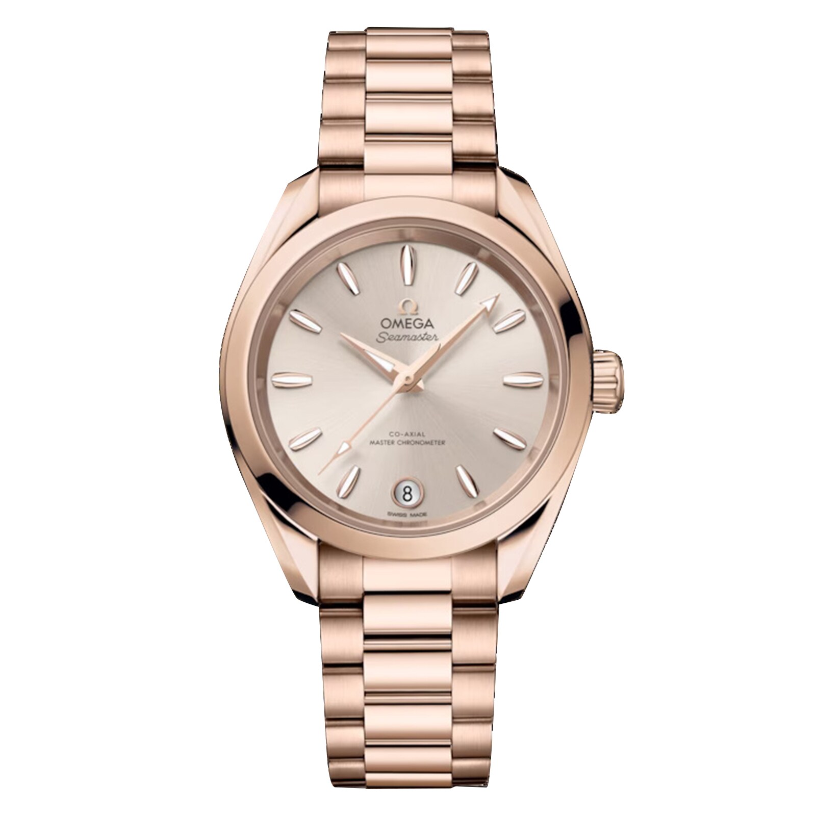 Reloj Omega Seamaster Aqua Terra Shades de 34 mm para mujer, color marfil O22050342009001