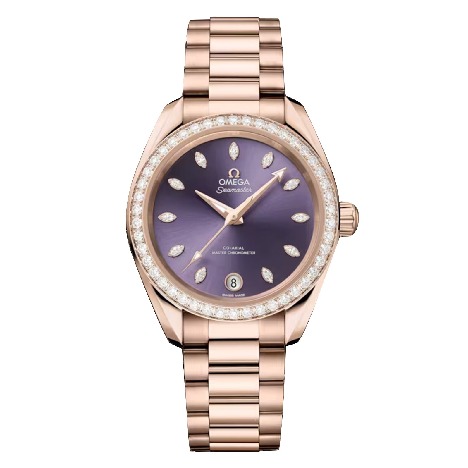 Reloj Omega Seamaster Aqua Terra Shades de 34 mm para mujer, color morado O22055342060001