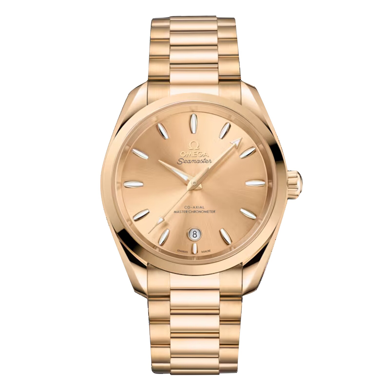 Reloj Omega Seamaster Aqua Terra Shades de 38 mm para mujer, amarillo, O22050382008001