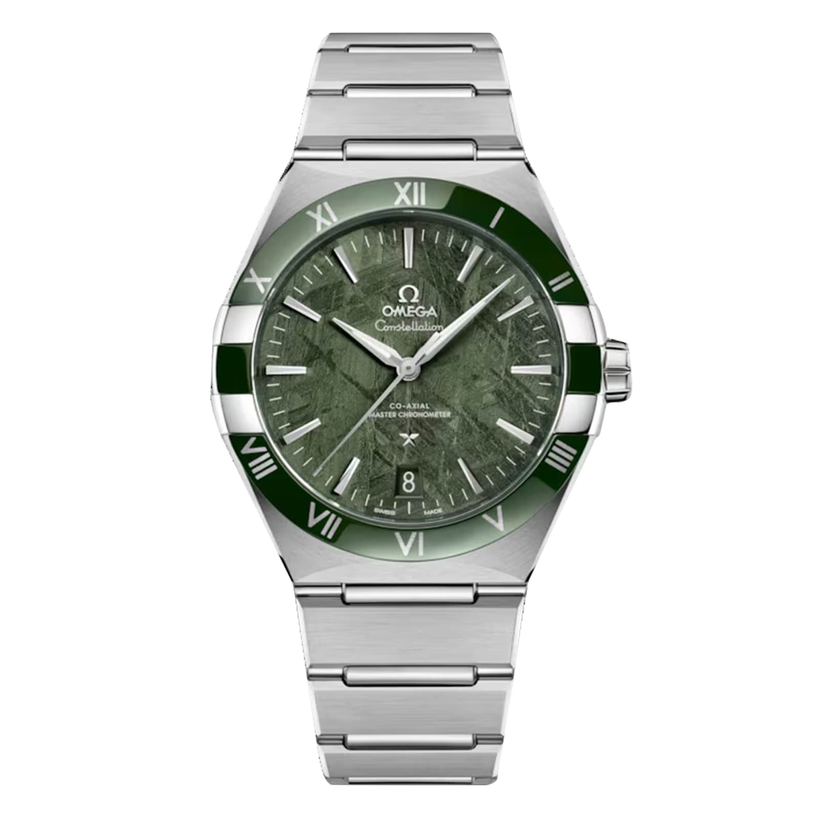 Reloj Omega Constellation de 41 mm para hombre, verde, O13130412199002