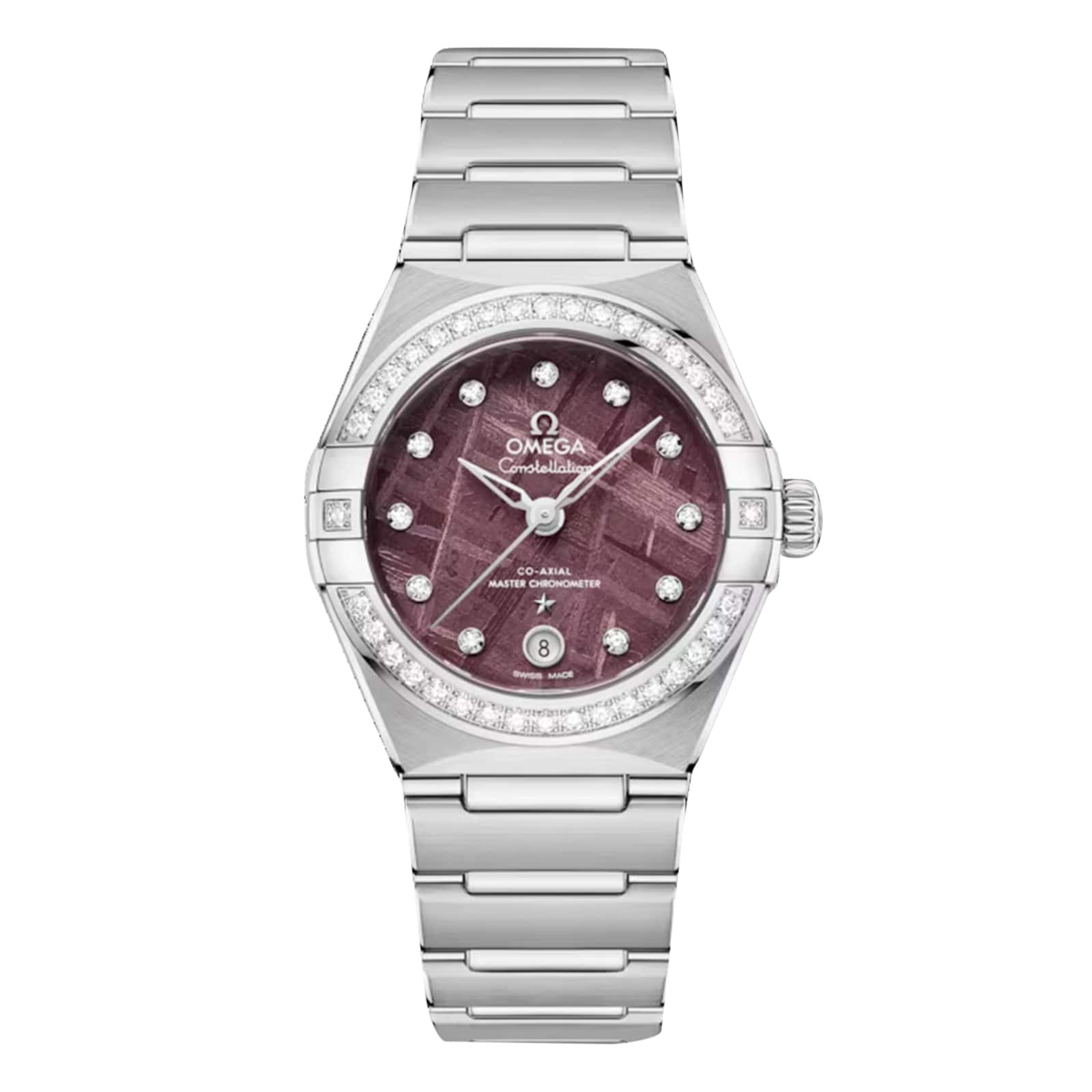 Reloj Omega Constellation de 29 mm para mujer, color morado O13115292099001