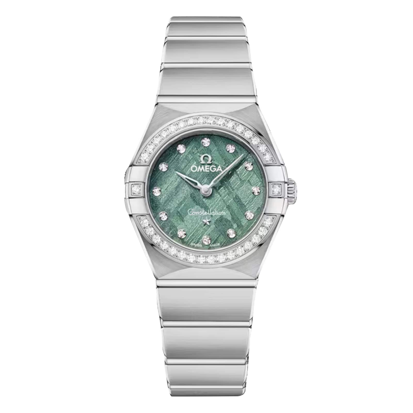 Reloj Omega Constellation de 25 mm para mujer, verde, O13115256099001