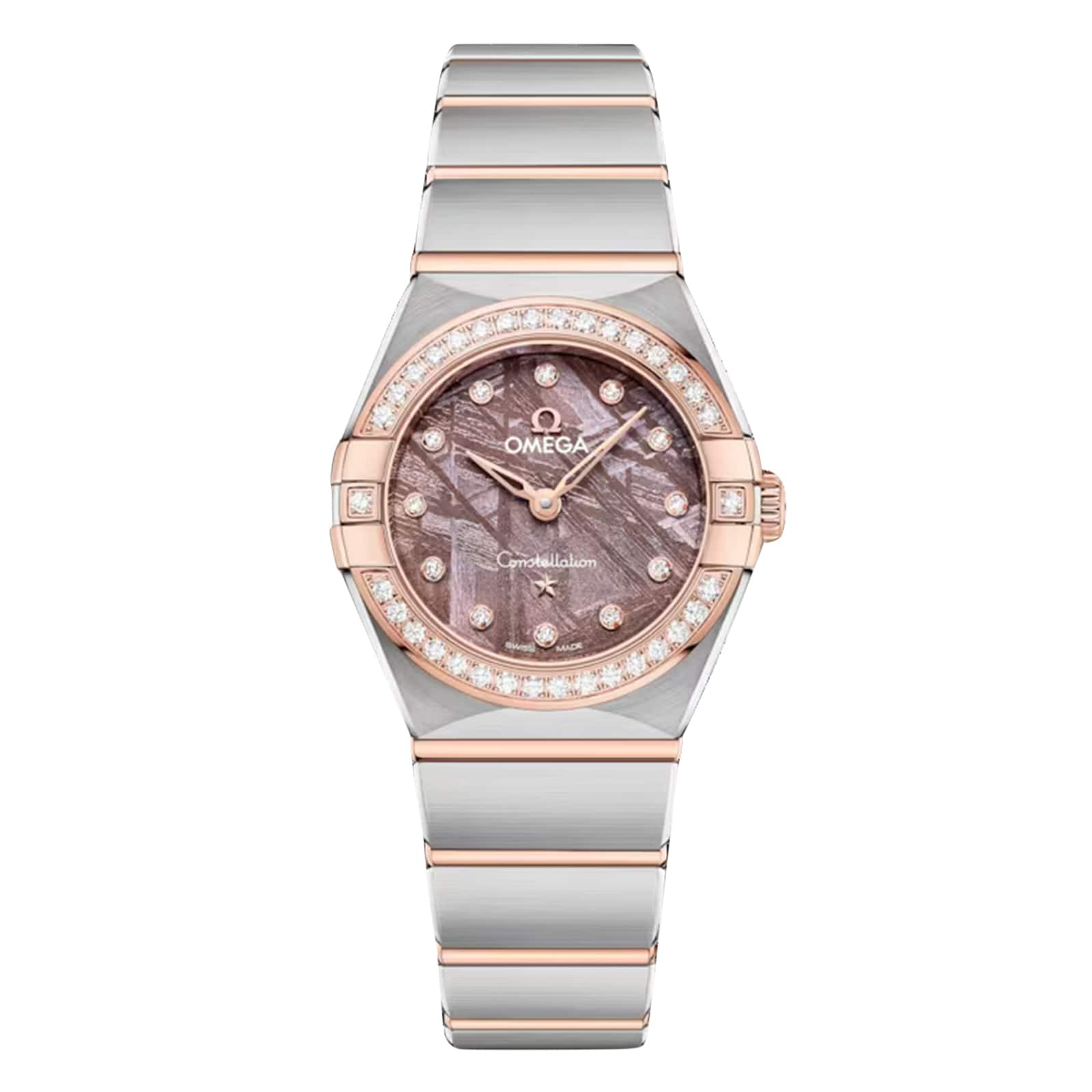 Reloj Omega Constellation de 25 mm para mujer, color morado O13125256099001
