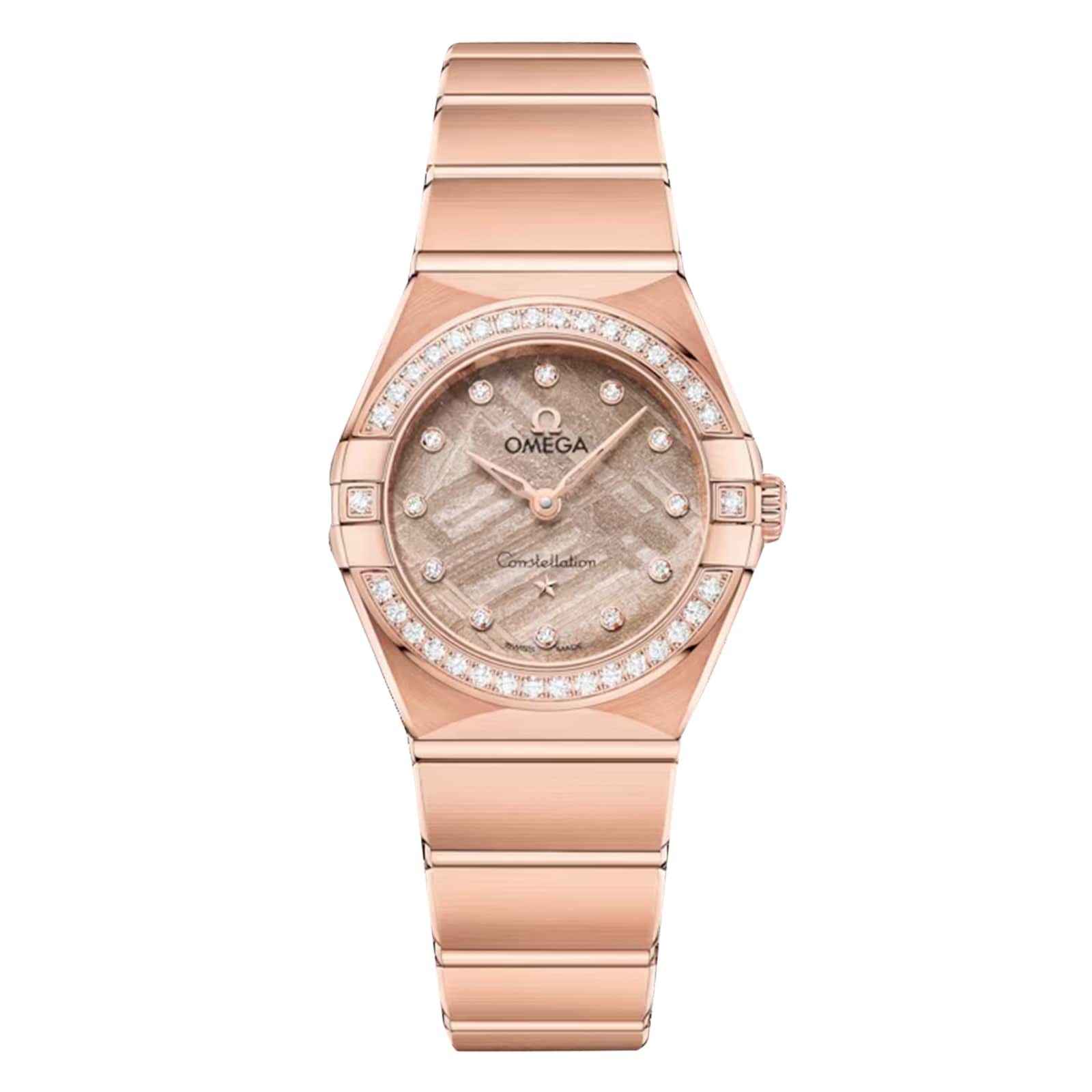 Reloj Omega Constellation de 25 mm para mujer color beige O13155256099002