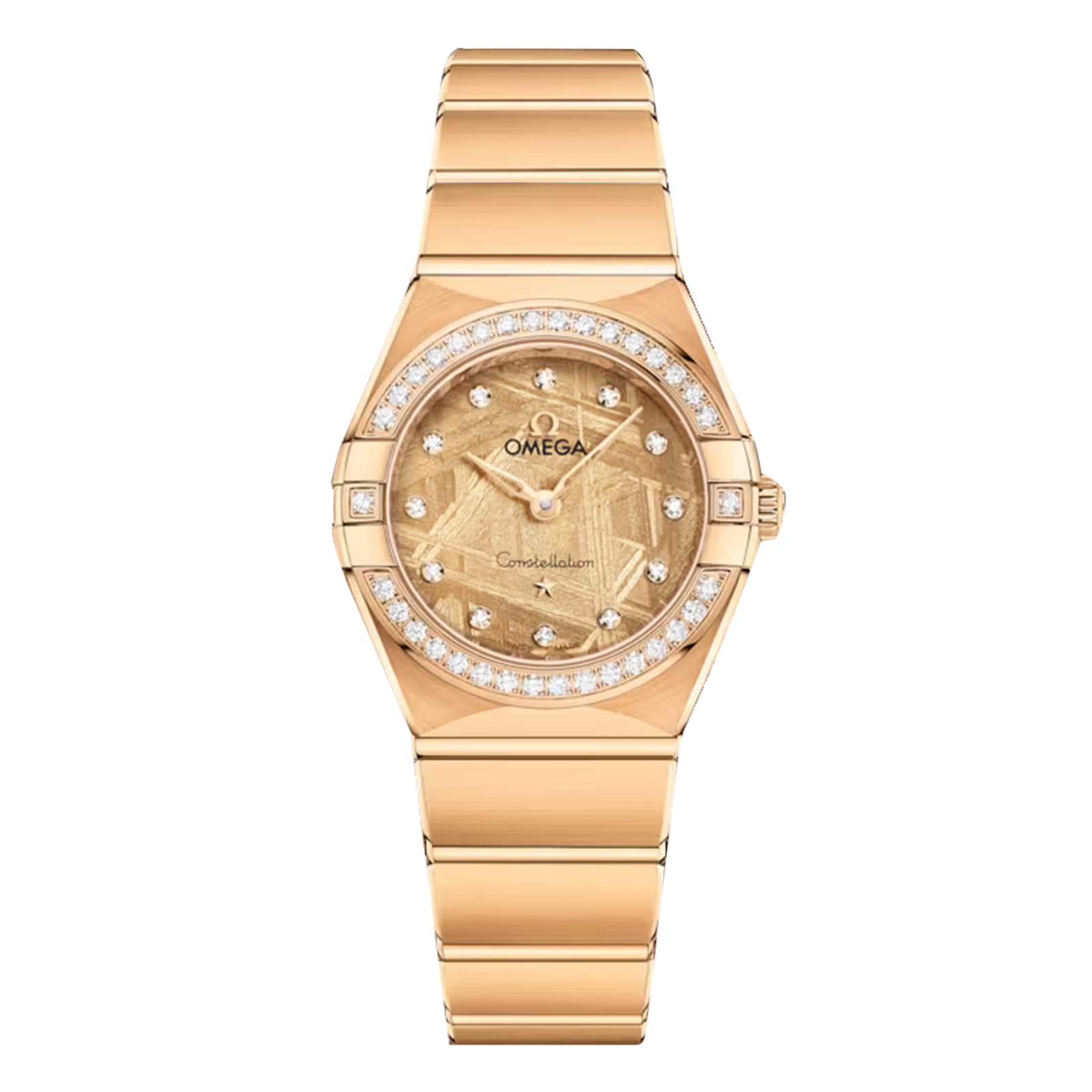 Reloj Omega Constellation de 25 mm para mujer, amarillo, O13155256099003
