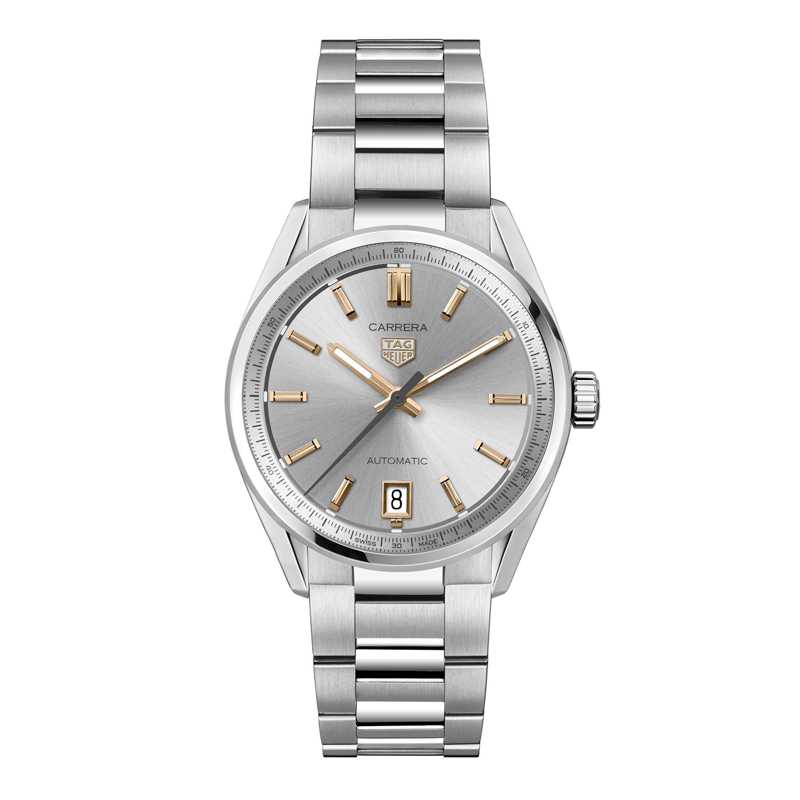Reloj TAG Heuer Carrera Date 36 mm para mujer plateado WBN2310.BA0001