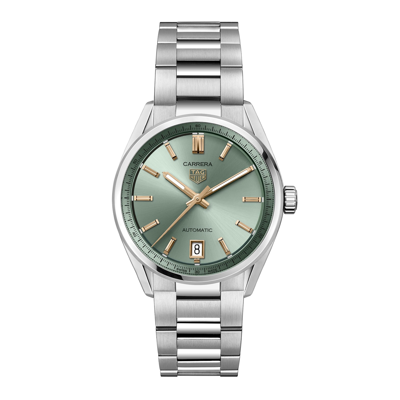Reloj TAG Heuer Carrera Date 36 mm para mujer verde WBN2312.BA0001