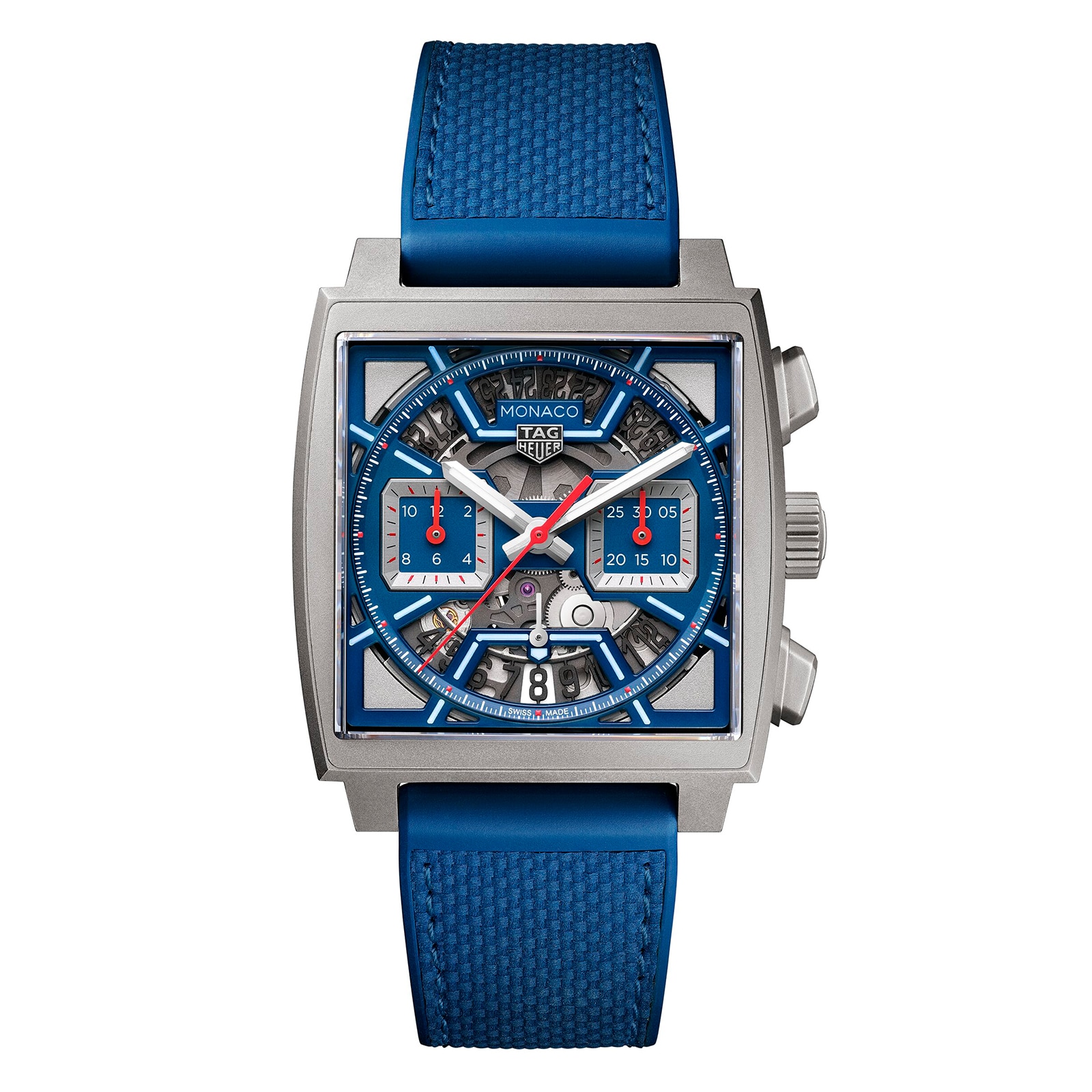 Reloj TAG Heuer Monaco Cronografo 39 mm para hombre Titanio Azul CBL2182.FT6235