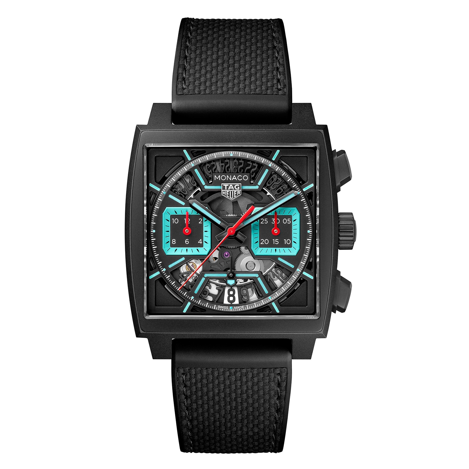 Reloj TAG Heuer Monaco Cronografo 39mm para hombre Titanio Turquesa CBL2184.FT6236