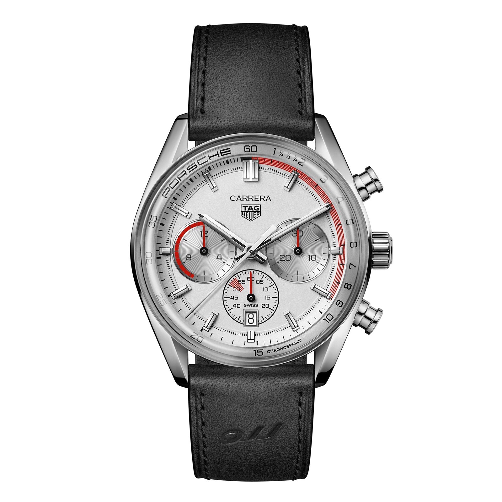 Reloj TAG Heuer Carrera Chronosprint X Porsche Edicion especial 42 mm para hombre plateado CBS2011.FC6529