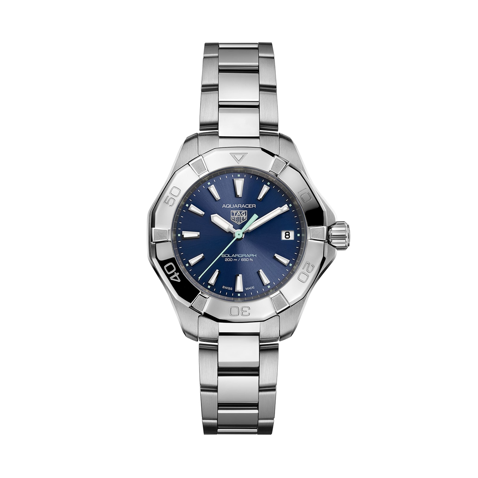 Reloj TAG Heuer Aquaracer Professional 200 Solargraph 34 mm para mujer azul WBP1311.BA0005