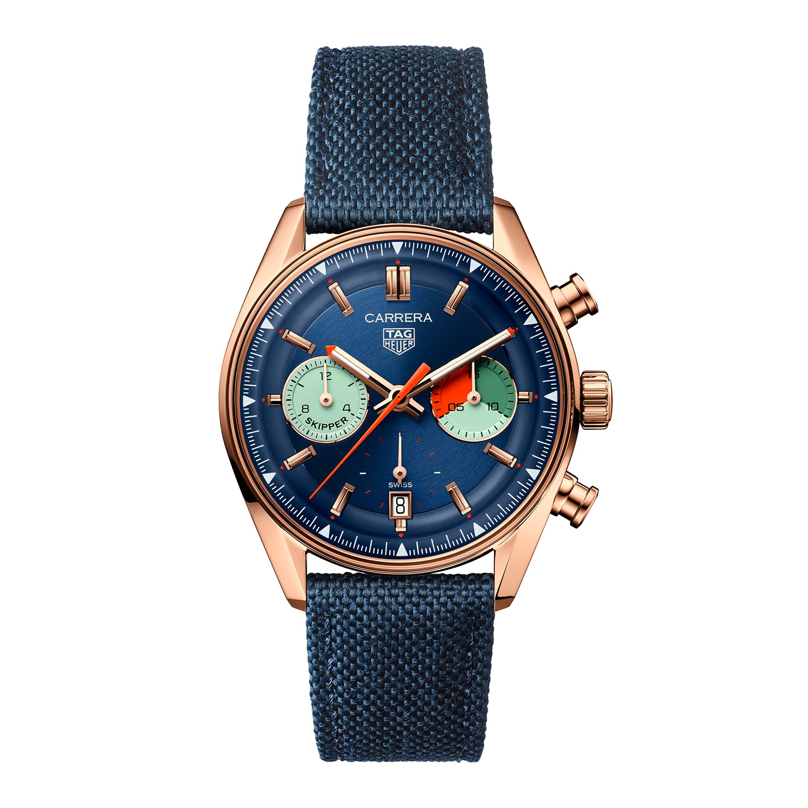 Reloj TAG Heuer Carrera Skipper Cronografo 39mm para hombre Azul CBS2241.FN8023